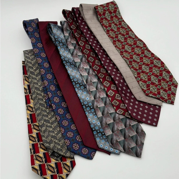 Lot of 10 Silk ties of various brands: Peter Thomas, Nordstrom, Peachick bundle - Picture 1 of 7